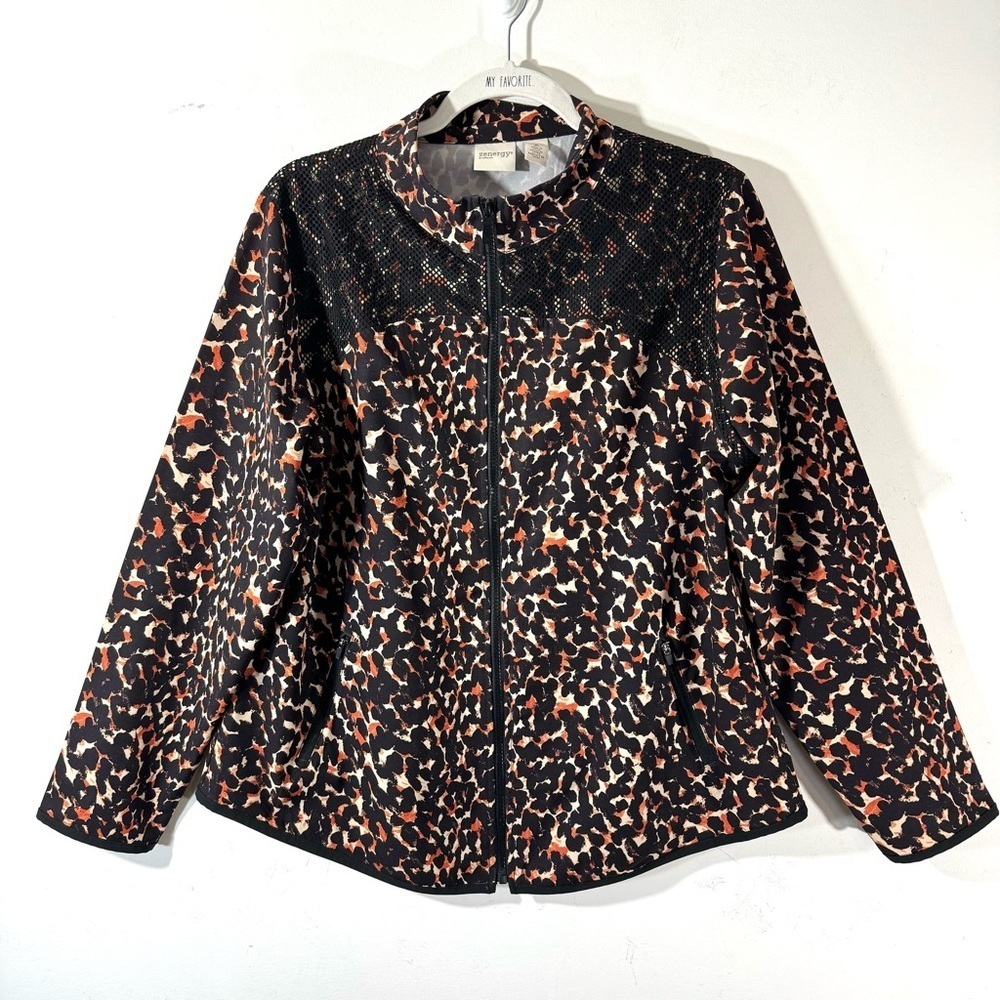 Chico Zenergy Leopard Print Activewear Jacket 2/$35